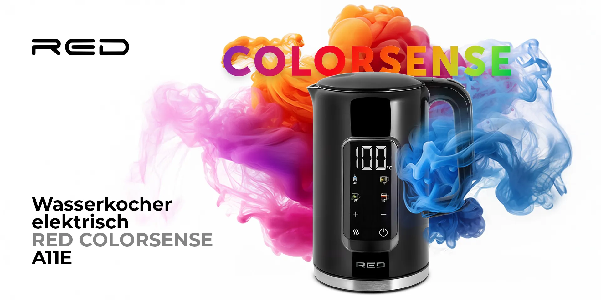 Wasserkocher 1,7L  RED COLORSENSE,  A11E 