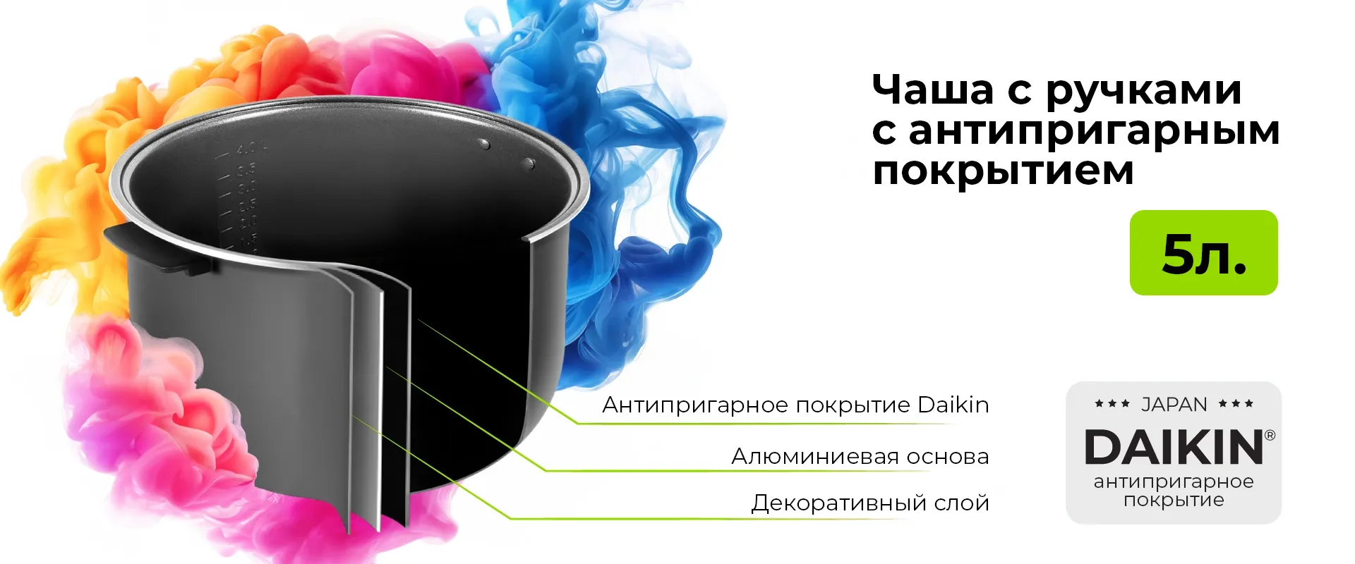 Мультиварка RED COLORSENSE - MC200 DE, 5 л